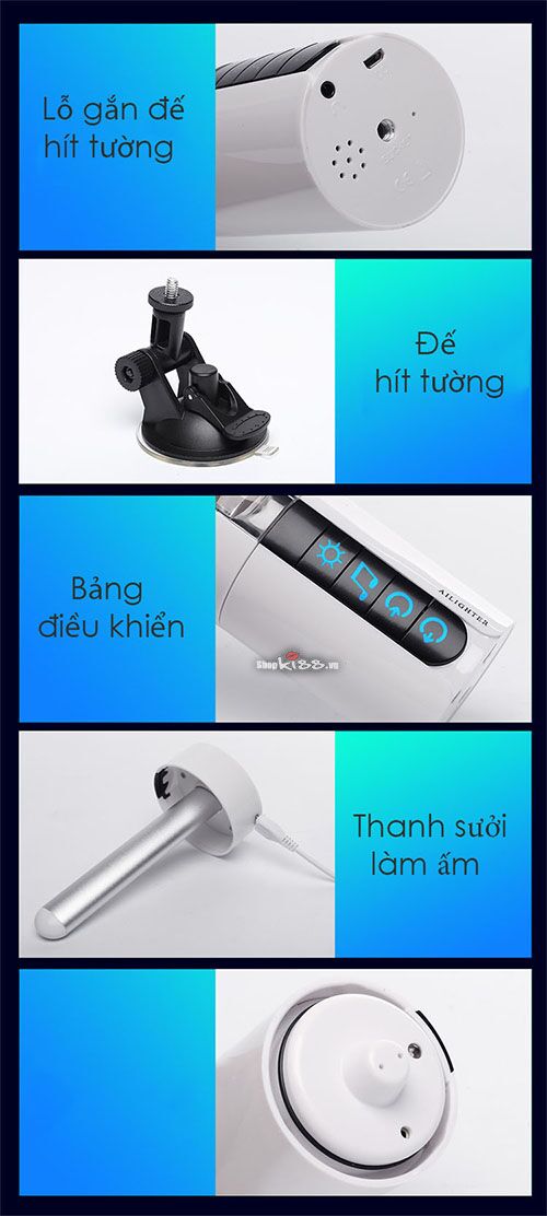 Máy bú mút sưởi ấm dương vật tự động Air Jet hiện đại