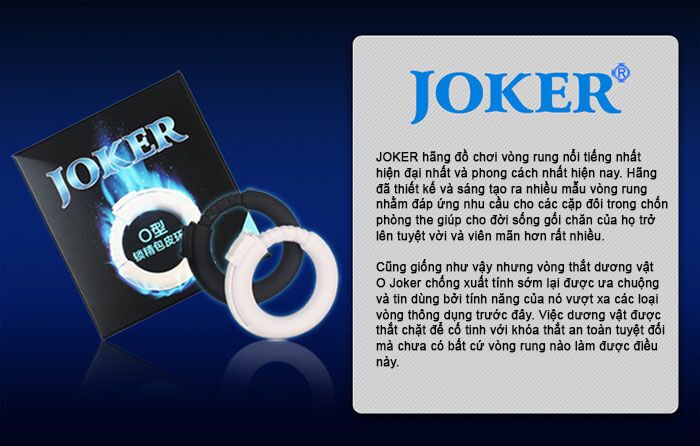 Vòng đeo dương vật O Joker tăng cường thời gian, siêu bền