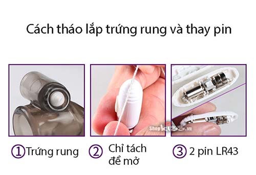 Vòng đeo dương vật silicon rung mạnh tăng khoái cảm