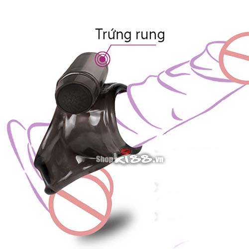 Vòng đeo dương vật silicon rung mạnh tăng khoái cảm