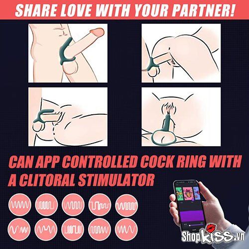 Vòng đeo dương vật rung Rise thông minh Fun Town kích thích cực đỉnh