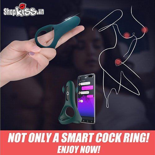 Vòng đeo dương vật rung Rise thông minh Fun Town kích thích cực đỉnh