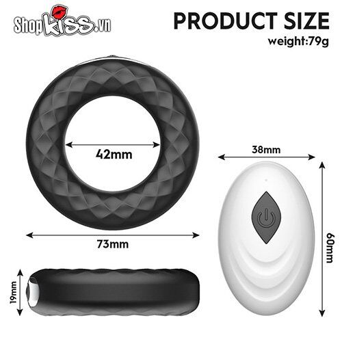 Vòng rung dương vật SECWELL remote điều khiển tăng khoái cảm