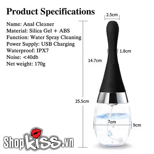  Sỉ Dụng cụ vệ sinh hậu môn tự động sạc điện Anal Cleanser cao cấp