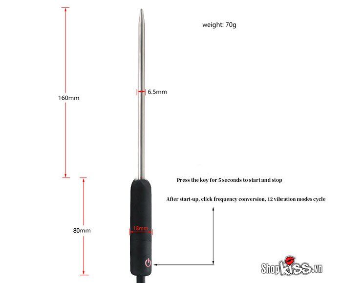  Bảng giá Thanh rung kích thích niệu đạo thép không gỉ sạc pin tốt nhất