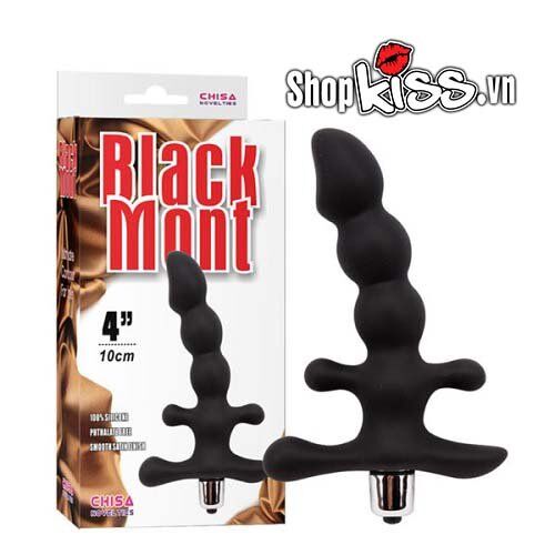 Dụng cụ mát xa hậu môn Black Mont silicon rung chống nước