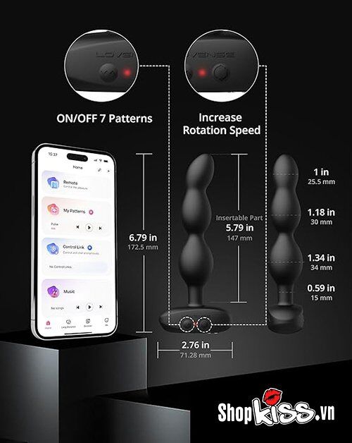  Sỉ Dụng cụ kích thích hậu môn cao cấp Lovense Ridge – Điều khiển qua app hàng mới về