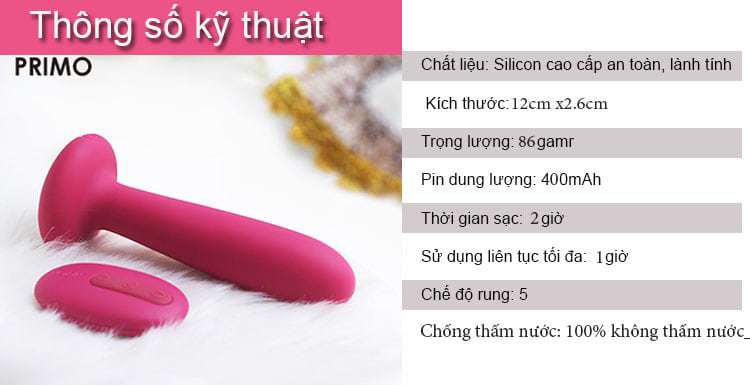 Máy Massage Hậu Môn Svakom PRIMO Có Sưởi Ấm - Tặng Kèm Dầu Massage