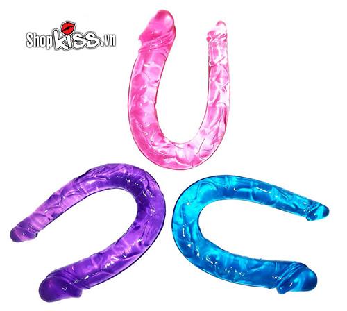  Phân phối Dương vật 2 đầu trong suốt Double Dong – Cho cặp đồng tính Nữ loại tốt