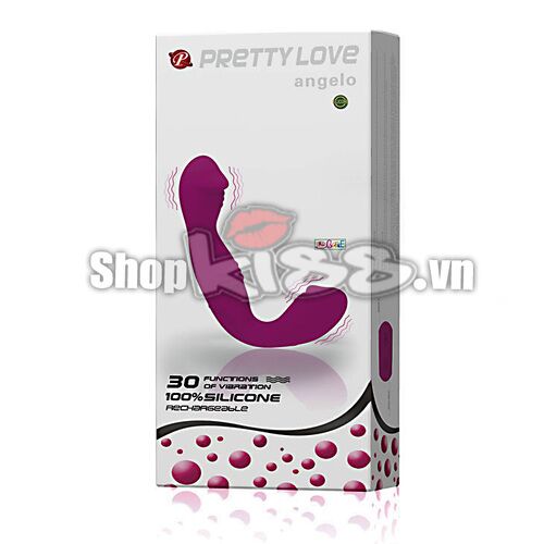  Cửa hàng bán Dương vật giả silicon hai đầu 30 kiểu rung Prettylove Angelo hàng mới về