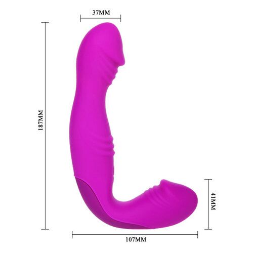  Cửa hàng bán Dương vật giả silicon hai đầu 30 kiểu rung Prettylove Angelo hàng mới về