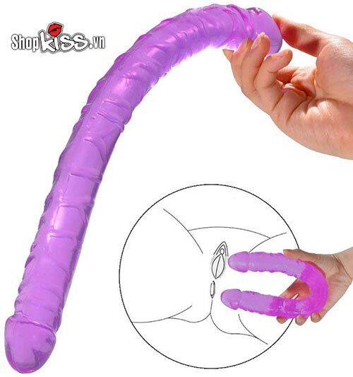 Dương vật silicon 2 đầu mềm mại dài vượt trội kích thích mạnh