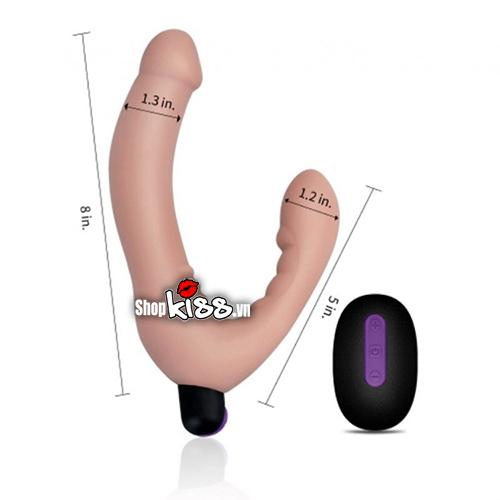  Địa chỉ bán Dương vật 2 đầu siêu mềm mịn LoveToy có rung điều khiển xa giá rẻ