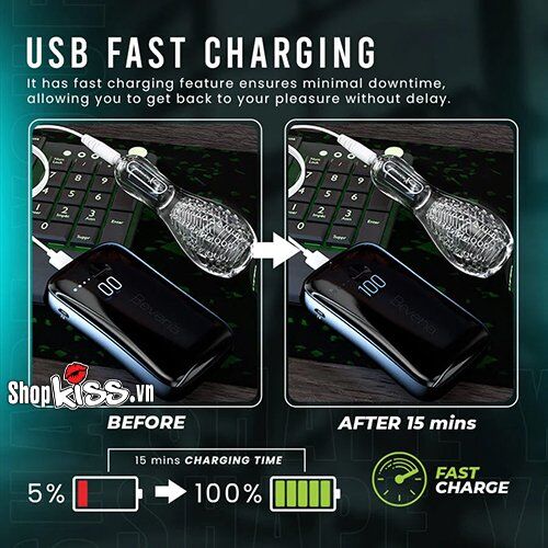 Âm đạo giả cốc trong suốt thiết kế độc đáo kích thích tối đa