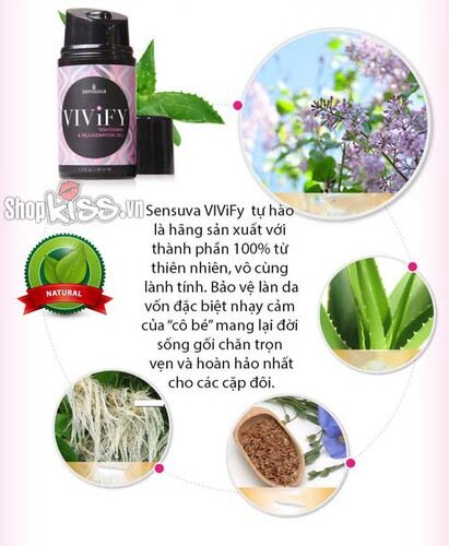  Review Gel bôi se khít âm đạo tăng khoái cảm Sensuva Vivify nhập khẩu