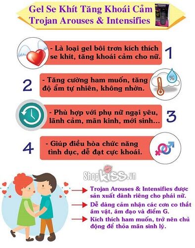  Địa chỉ bán Gel Se Khít Tăng Khoái Cảm Trojan Arouses & Intensifies loại tốt