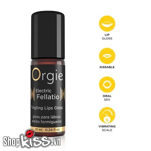 Son bóng Oralsex rung môi Orgie Electric Fellatio kích thích hôn ngọt
