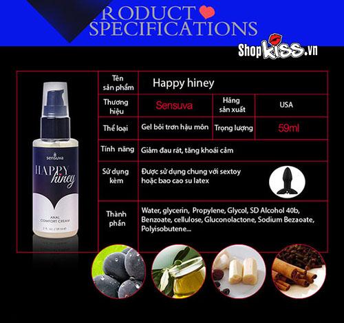  Review Gel Bôi Trơn Hậu Môn Happy Hiney Sensuva Mỹ tốt nhất