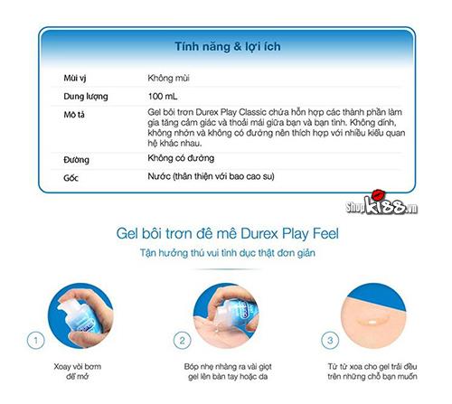  Nhập sỉ Gel bôi trơn Durex Play Classic 100ml chính hãng giá sỉ