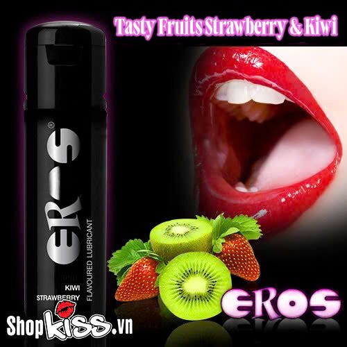  Phân phối Gel bôi trơn hương trái cây Kiwi Strawberry nếm được Eros Tasty Fruits – Dành cho Oral sex hàng mới về