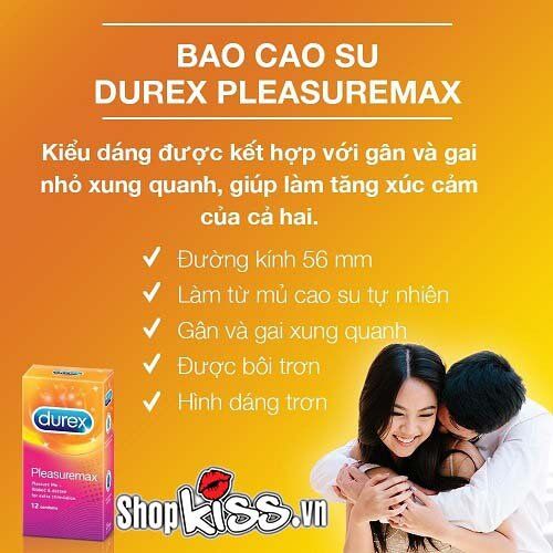  So sánh Bao cao su gân gai Durex Pleasuremax chính hãng tốt nhất