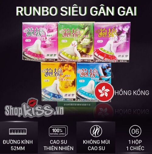  Giá sỉ Bao cao su siêu gai RunBo nhập khẩu