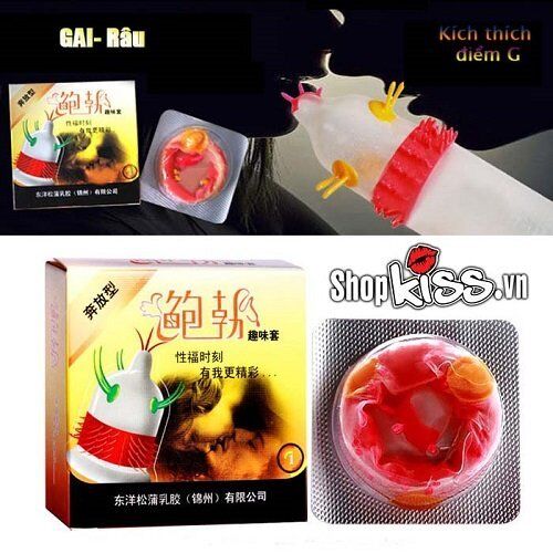 Bao cao su siêu gai râu tăng khoái cảm kích thích điểm G mềm mại Bao cao su siêu gai râu tăng khoái cảm kích thích điểm G mềm mại