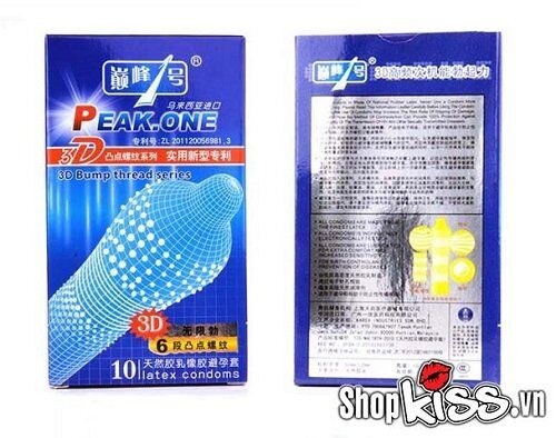 Bao cao su PEAK 3D gai mỏng mềm mại chống tuột kích thích đối tác Bao cao su PEAK 3D gai mỏng mềm mại chống tuột kích thích đối tác