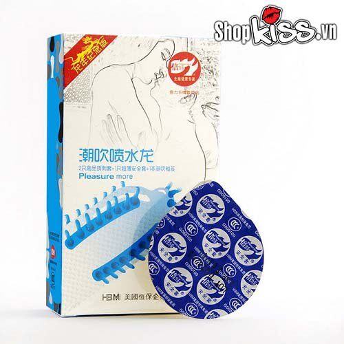 Bao cao su gai râu bi mềm mại kích thích điểm G nam sử dụng tiện lợi