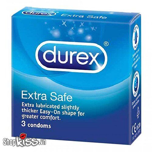  Giá sỉ Bao cao su Durex Extra Safe – Nhiều chất nhờn – Hộp 3 cái hàng mới về