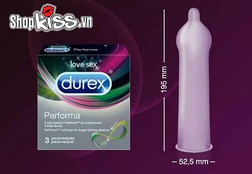  Mua Bao cao su kéo dài thời gian Durex Performa – Hộp 3 cái có tốt không?