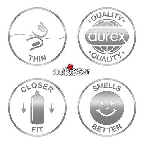Bao cao su Durex Invisible siêu mỏng cực trơn êm dịu an toàn