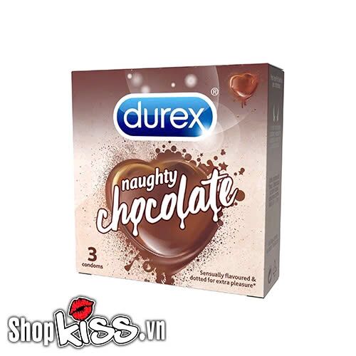 Bao cao su Durex Naughty Chocolate hương socola ngọt ngào 3 cái