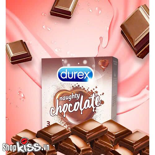 Bao cao su Durex Naughty Chocolate hương socola ngọt ngào 3 cái