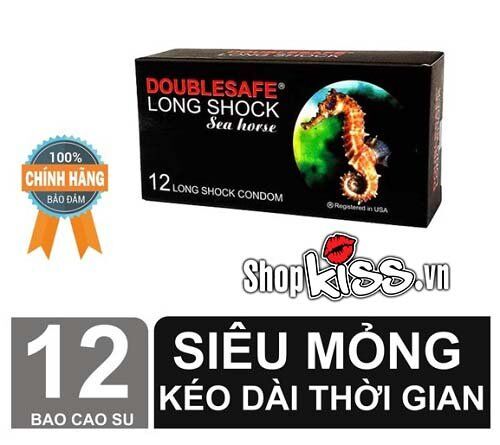  Nhập sỉ Bao cao su kéo dài thời gian cá ngựa Doublesafe Long Sock giá sỉ