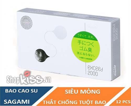  Đại lý Bao cao su mỏng Sagami Exceed 2000 hộp 12 cái hàng mới về