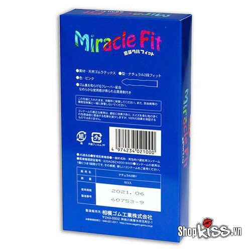  Bán Bao cao su size nhỏ Sagami Miracle Fit – Hộp 10 cái hàng xách tay