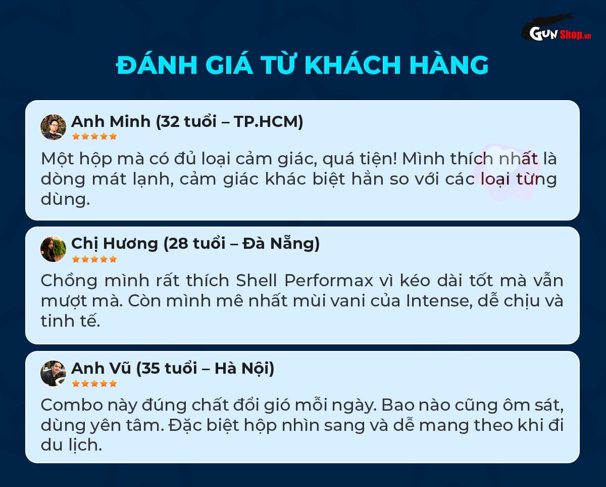  Bỏ sỉ Bao cao su Shell Triple Mix - Siêu mỏng mát lạnh gân gai - Hộp 12 cái cao cấp