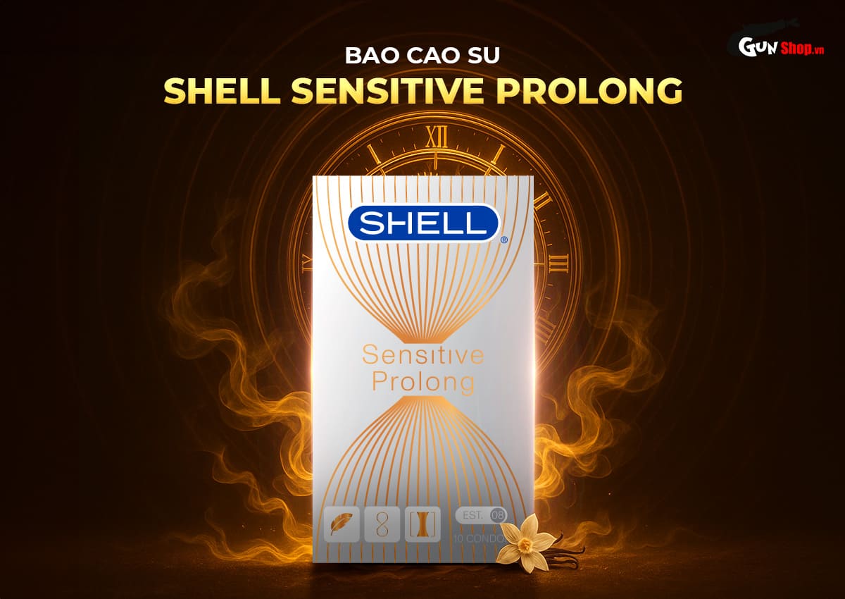  Shop bán Bao cao su Shell Sensitive Prolong - Siêu mỏng 0.03mm kéo dài thời gian - Hộp 10 cái giá tốt