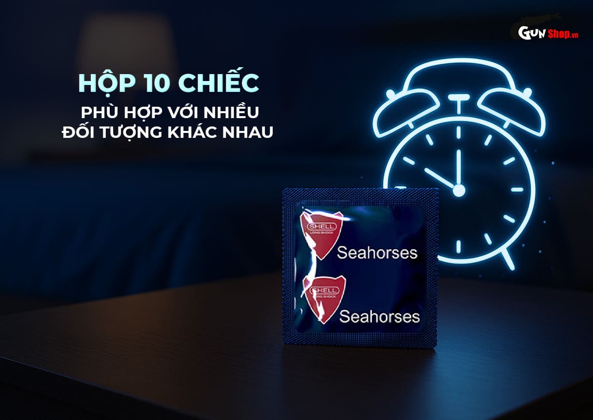  So sánh Bao cao su Shell Seahorse - Kéo dài thời gian - Hộp 10 cái mới nhất