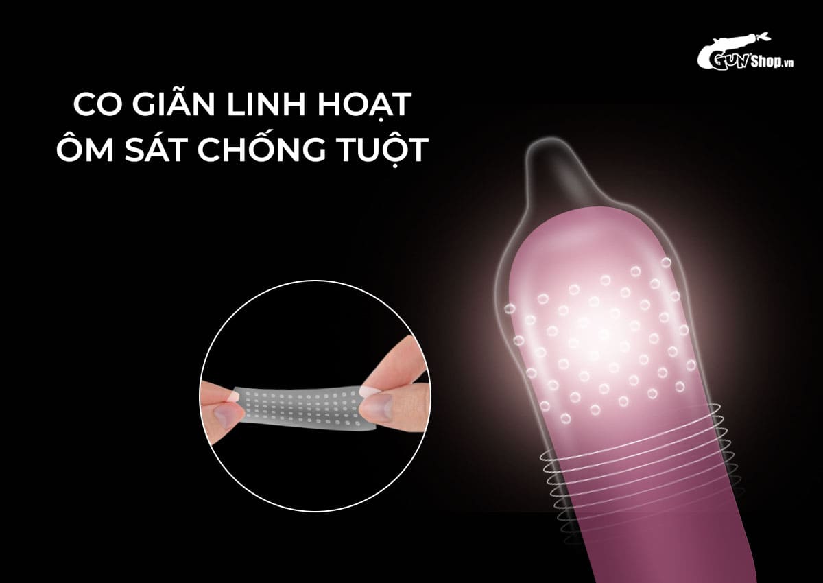  Phân phối Bao cao su Shell Play Ring 6 tính năng - Hộp 10 cái + 1 vòng đeo kéo dài thời cao cấp