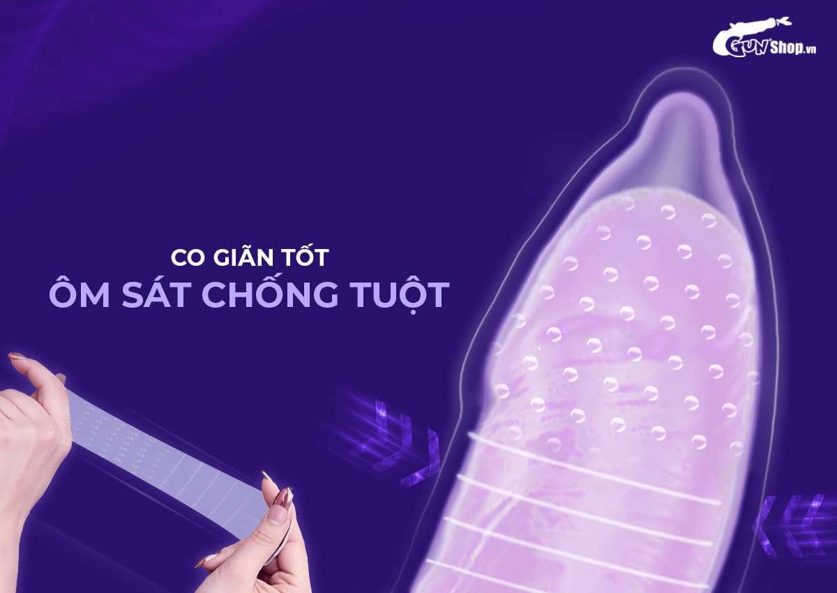  Địa chỉ bán Bao cao su Shell Play Jelly 6 tính năng - Hộp 10 cái + 1 vòng đeo kéo dài thời chính hãng