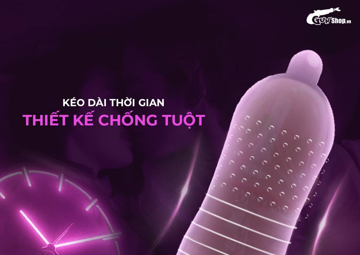  Kho sỉ Bao cao su Shell Play Choker 6 tính năng - Hộp 10 cái + 1 vòng đeo kéo dài thời loại tốt