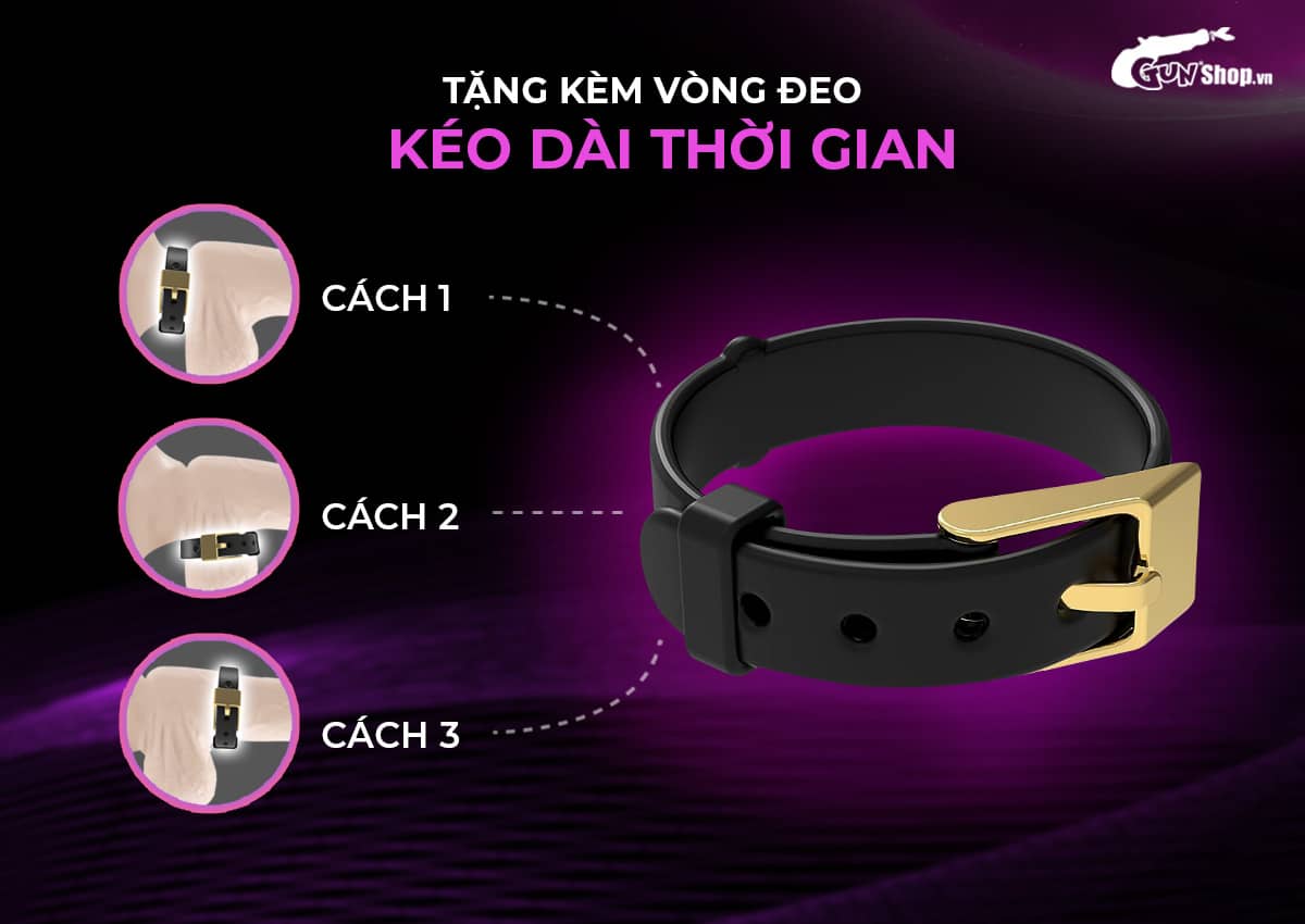  Kho sỉ Bao cao su Shell Play Choker 6 tính năng - Hộp 10 cái + 1 vòng đeo kéo dài thời loại tốt