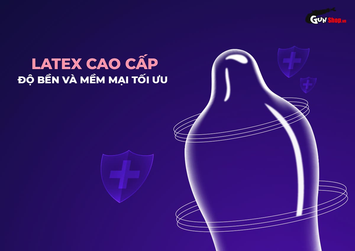 Bao cao su Shell Giant gân nổi bi tăng size hộp 10 cái an toàn Bao cao su Shell Giant gân nổi bi tăng size hộp 10 cái an toàn