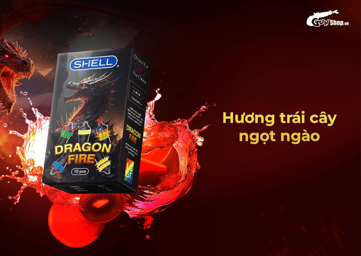  Thông tin Bao cao su Shell Dragon Fire - Hộp 5 bao gai bi nổi lớn + 5 bao Shell Performax giá tốt