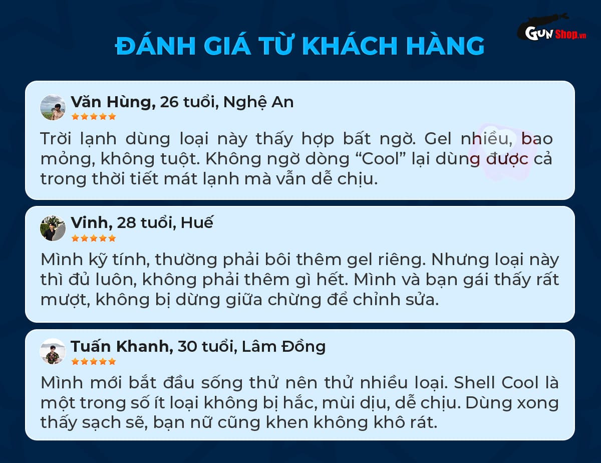  Bán Bao cao su Shell Cool Prolong - Siêu mỏng kéo dài thời gian bạc hà mát lạnh - Hộp 3 giá rẻ