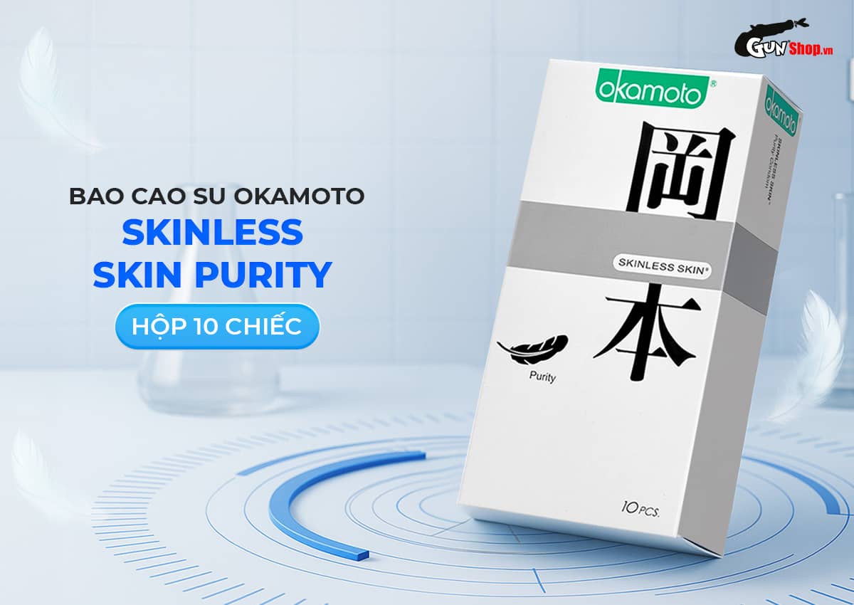  Địa chỉ bán Bao cao su Okamoto Skinless Skin Purity - Không mùi tinh khiết mềm mại - Hộp 10 cái hàng mới về