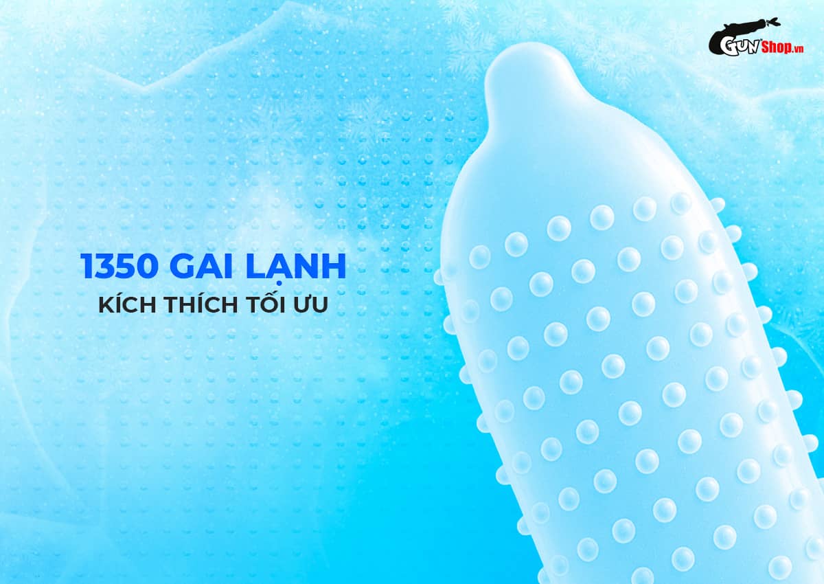  So sánh Bao cao su Okamoto Dot De Cool - Gai lạnh kéo dài thời gian - Hộp 10 cái cao cấp