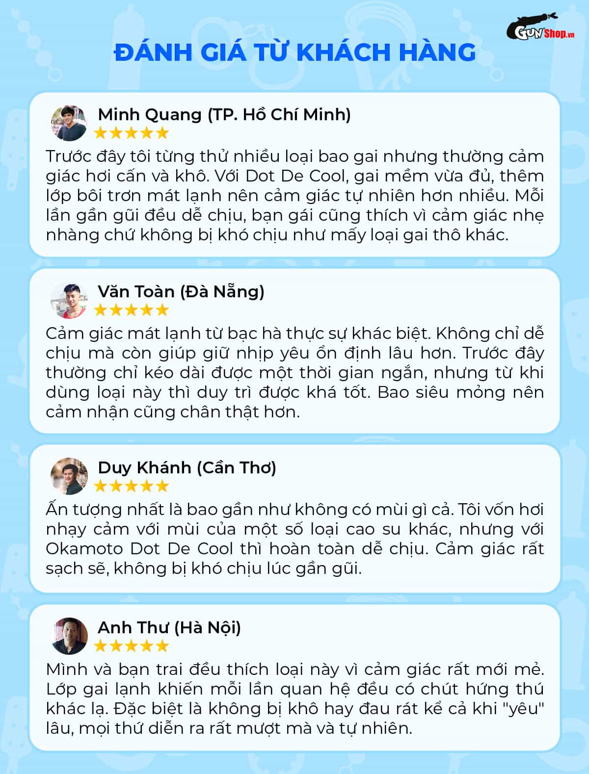  So sánh Bao cao su Okamoto Dot De Cool - Gai lạnh kéo dài thời gian - Hộp 10 cái cao cấp